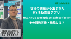 現場の課題から生まれたKY活動支援アプリHACARUS Workplace Safety for KY。その開発背景・機能とは？のアイキャッチ画像